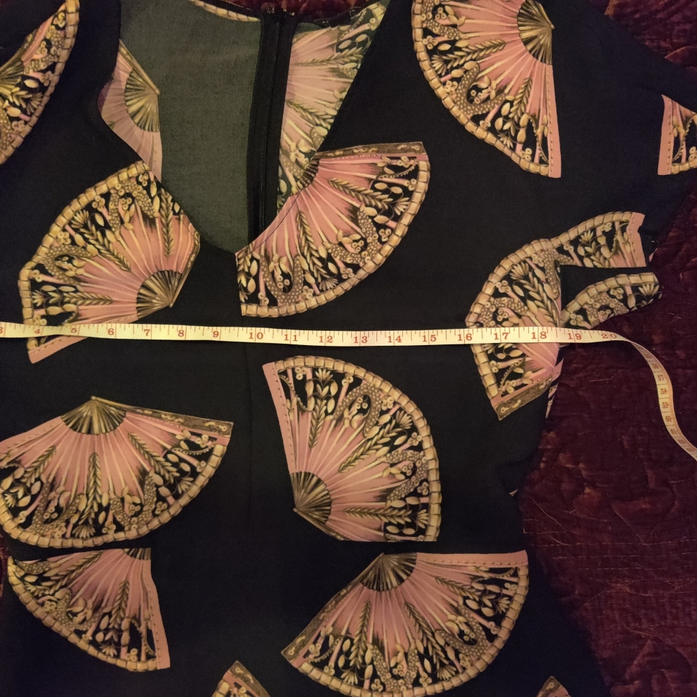 Ann Taylor Black and Pink Fan dress, size 14 - Picture 10 of 13